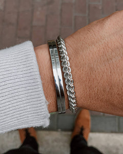 BRAZALETES ACERO HOMBRE